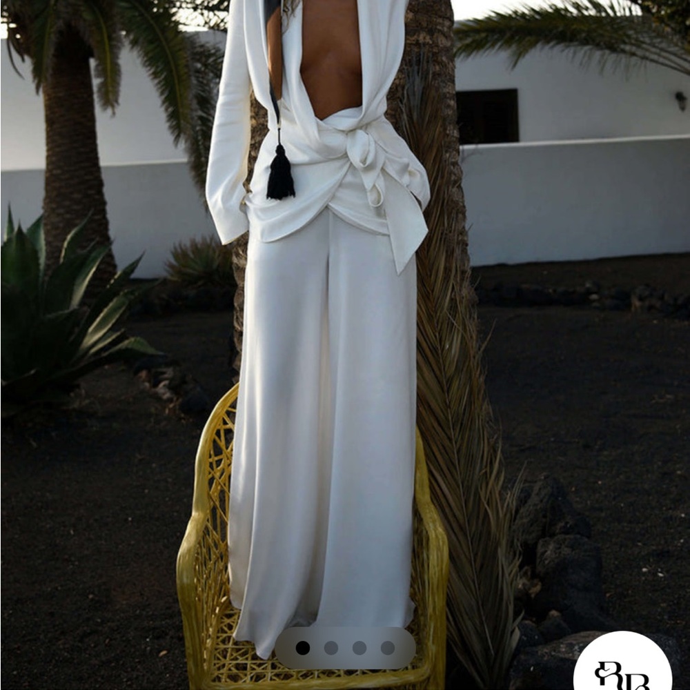 Rat & Boa White Wide Leg Jumpsuit